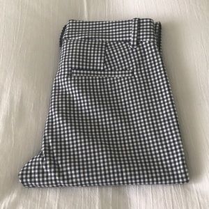 Gap Blue & White Gingham Signature Skinny Ankle crop pants size 2